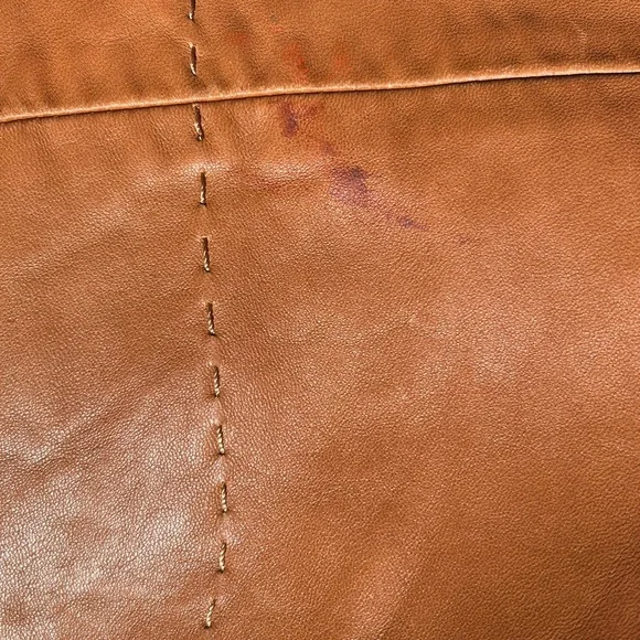 Womens vintage 70’s Brown Leather Coat LNR - Picture 9 of 9